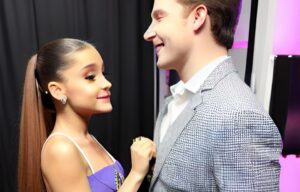 Ariana Grande and Ethan Slater Strike Silly Poses Backstage