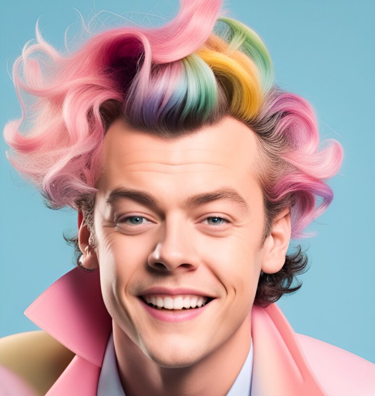 Harry Styles hair curls colors