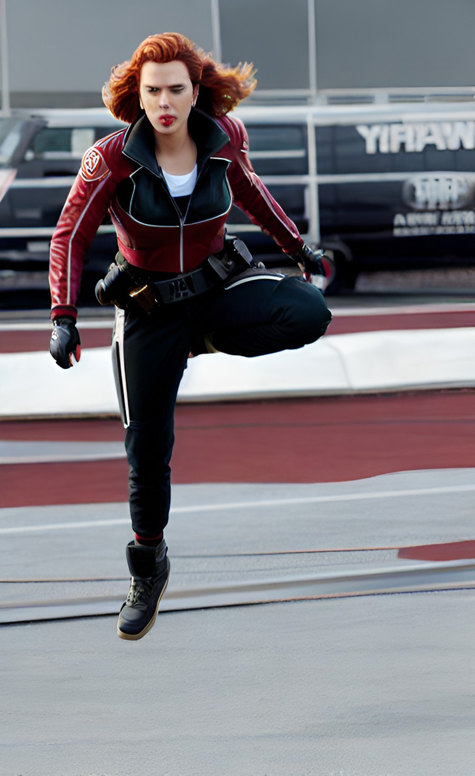 Scarlett Johansson stunt