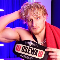 is logan paul showering with the new wwe u s championship belt