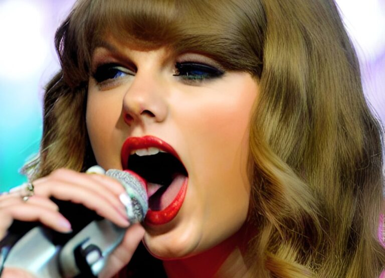 taylor swift eating microphone