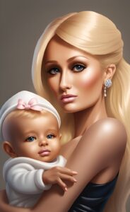 Paris Hilton with baby