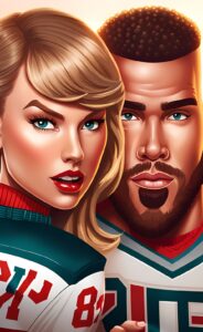 Taylor Swift & Travis Kelce sport matching sweaters with nod to NFL