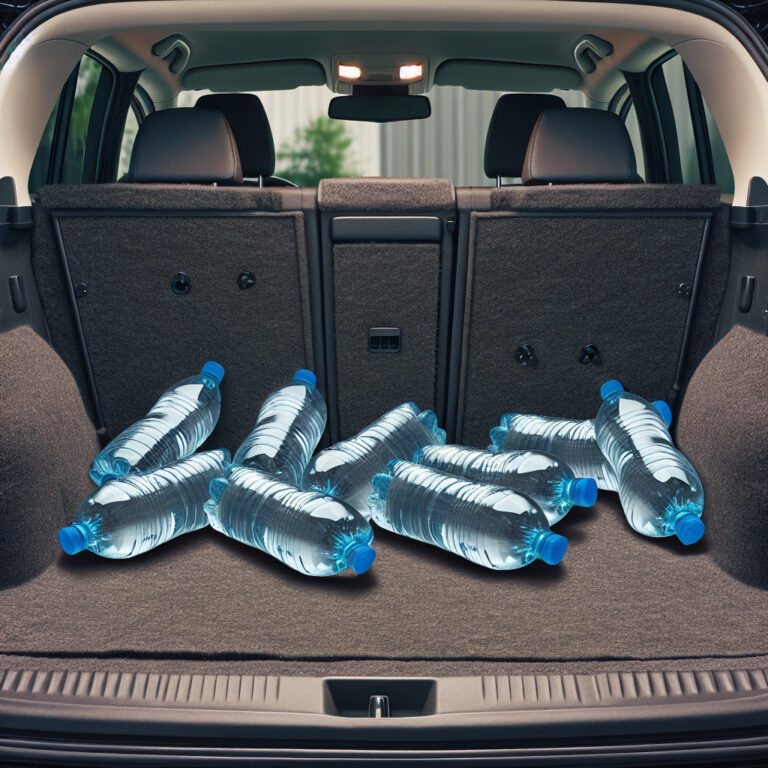 can plastic water bottles in an suv trunk be hushed or muted
