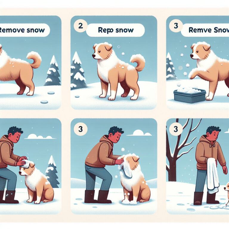 how do i remove snow from dogs