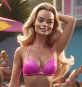 Margot Robbie barbie bikini