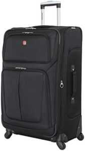 SwissGear Sion Softside Expandable Roller Luggage, Black, Checked-Large 29-Inch