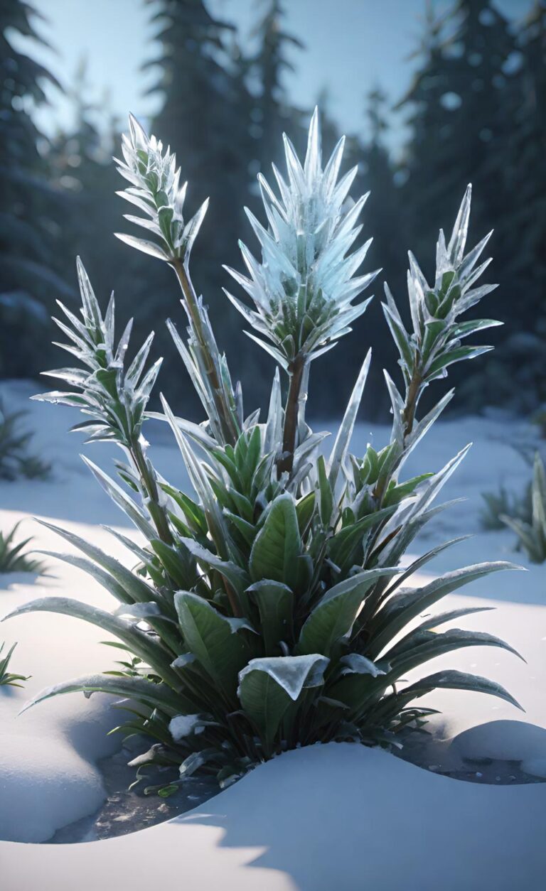 frozen plants