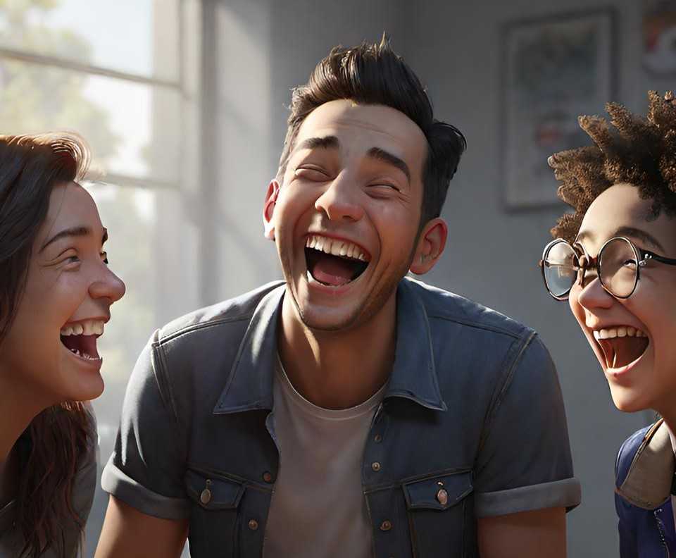 people laughing