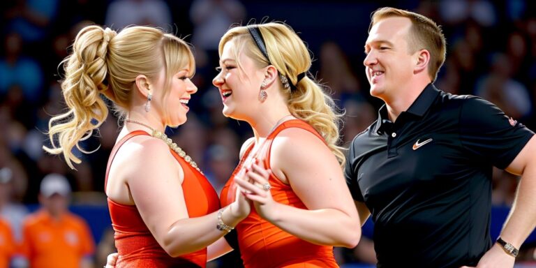 Kelly Clarkson and Peyton Manning
