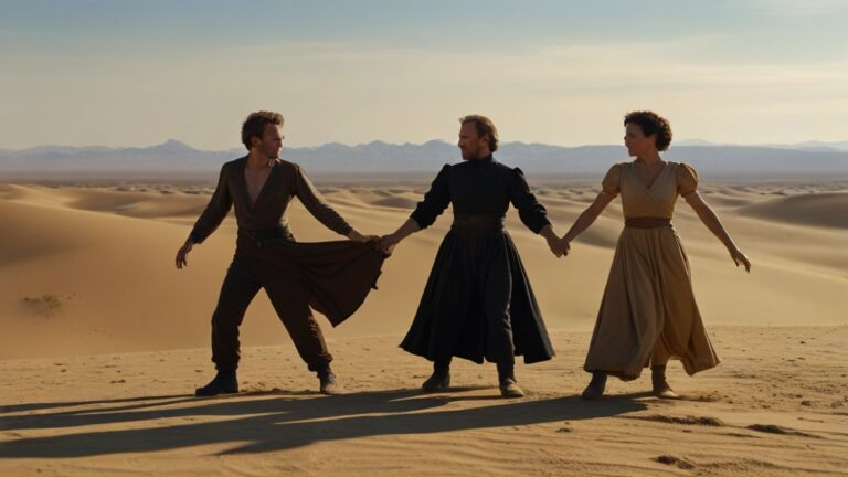 Default Dune cast dancing in the desert