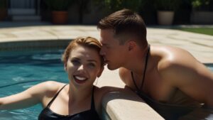 Default Scarlett Johansson Channing Tatum in a pool