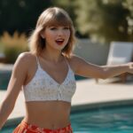 Default Taylor Swift dancing by the pool