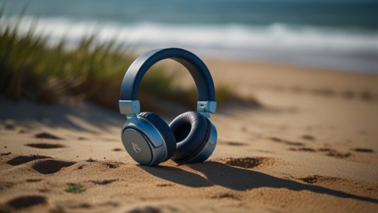 Default nice headphones a the beach