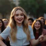 Default sabrina carpenter dancing in the middle of the crowd