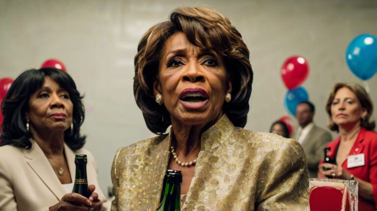 Default Maxine Waters Pops Champagne a