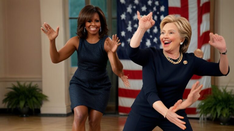 Default Michelle Obama and Hillary Clinton dancing