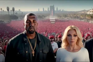 Kanye and Bianca Turn Heads at Trump’s L.A. Rally