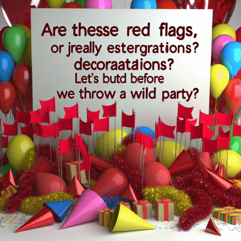 Are these red flags, or just really enthusiastic decorations? Let's find out before we throw a wild party! 🎉🚩