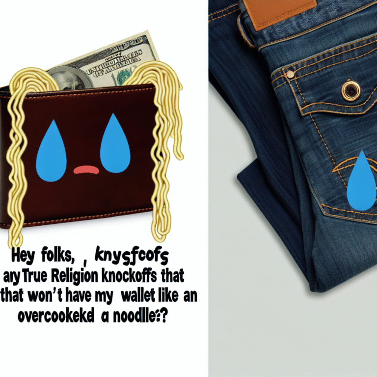 Hey folks, any True Religion knockoffs that won't have my wallet crying like an overcooked noodle?