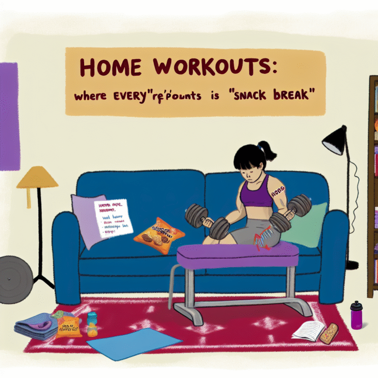 Home workouts: where every ‘rep’ also counts as ‘snack break’ and the sofa becomes a weight bench!