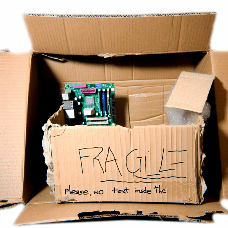 I'm so broke, my PC case is just a cardboard box with "Fragile" written on it—because my hopes and dreams are!