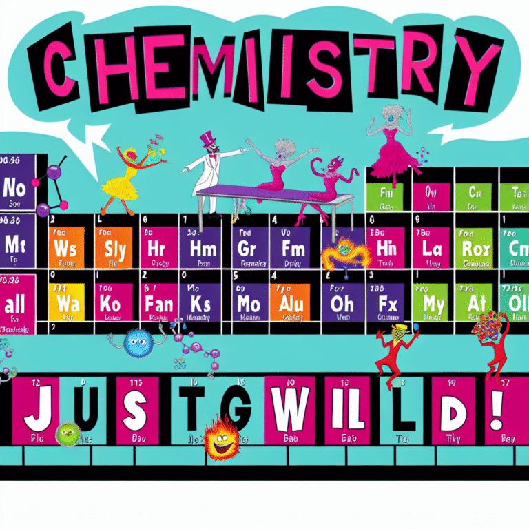 Imagine a lab where elements argue, molecules dance, and the periodic table throws wild parties! Chemistry just got wild!