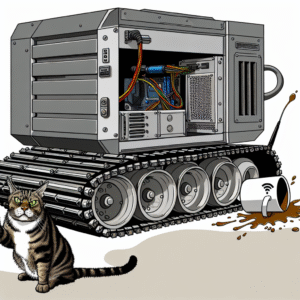 Introducing the Tank PC: the only computer tough enough to survive your cat’s vendetta and your coffee spills!