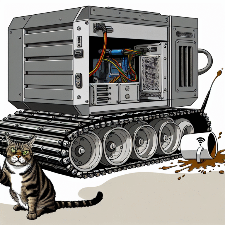 Introducing the Tank PC: the only computer tough enough to survive your cat’s vendetta and your coffee spills!