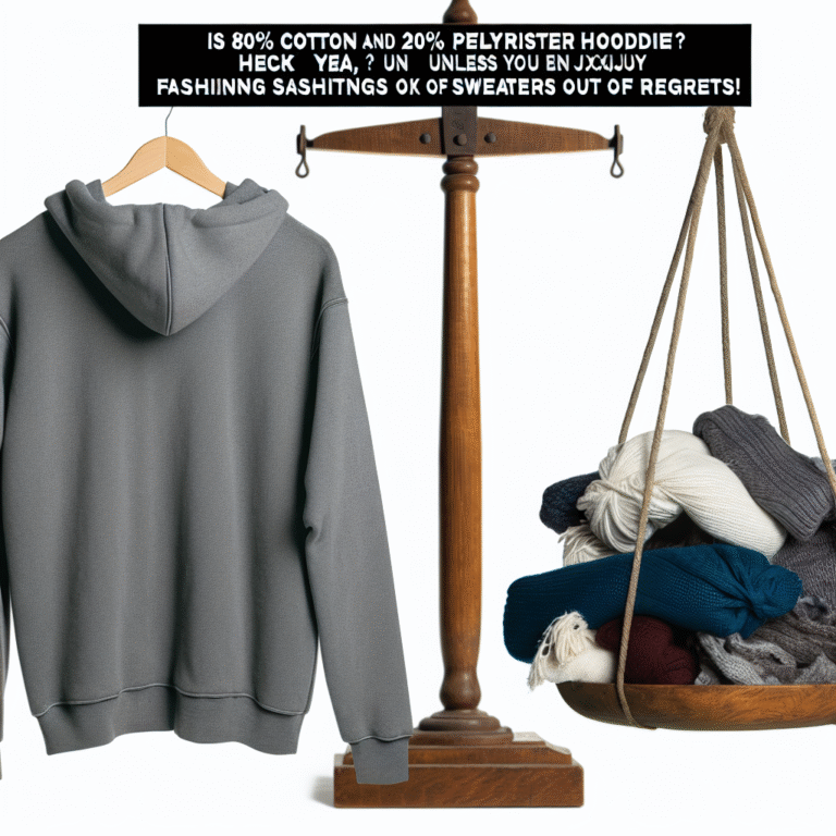 Is 80% cotton and 20% polyester hoodie worth it long-term? Heck yeah, unless you enjoy fashioning sweaters out of regrets!