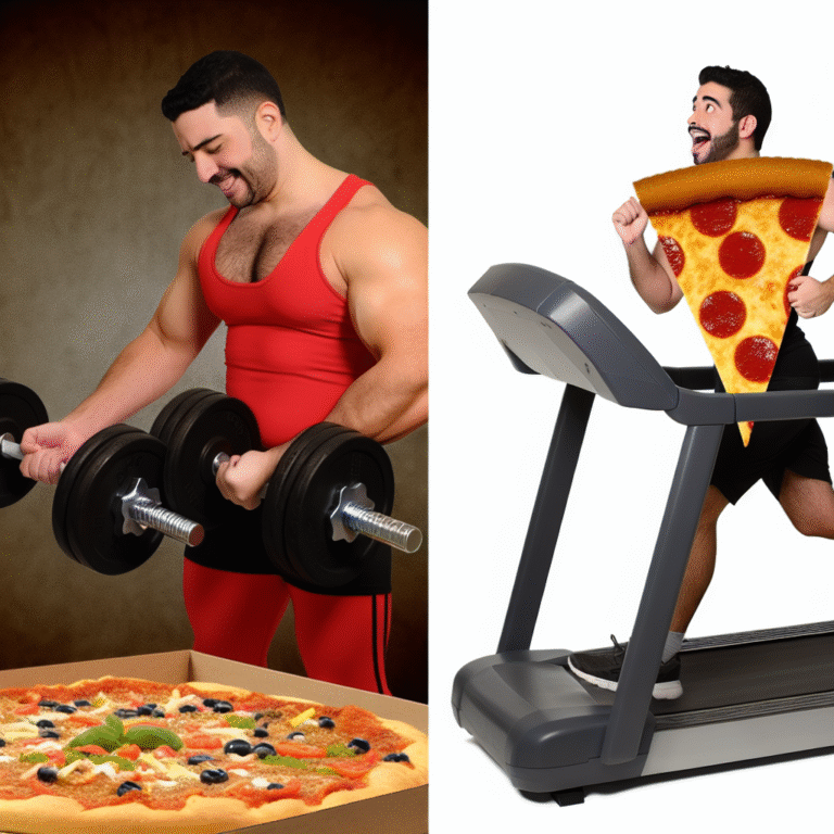 "Start your fitness journey: lift weights like you'll lift pizza, and run like that cake is chasing you!" 🍕🏃♂️