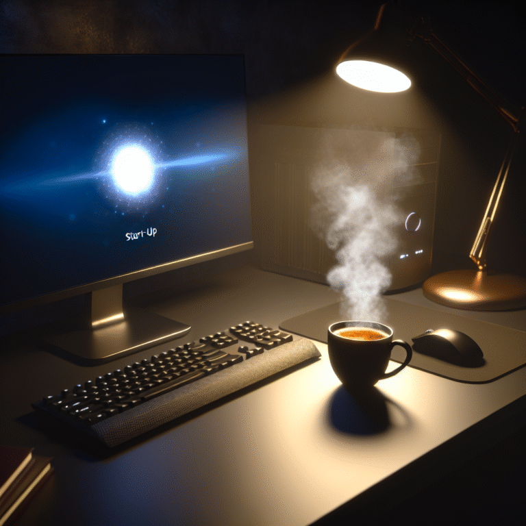 Starting my PC now feels like brewing coffee—essential and slightly magical, minus the caffeine jitters!