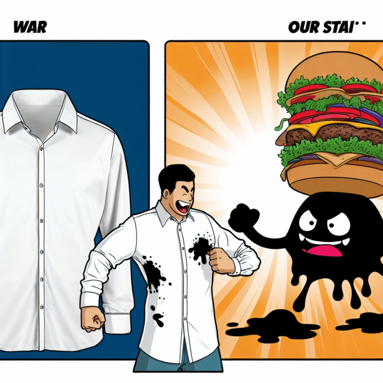 What's the average lifespan of your shirts? They last until a rogue stain declares war—usually after one heroic meal!